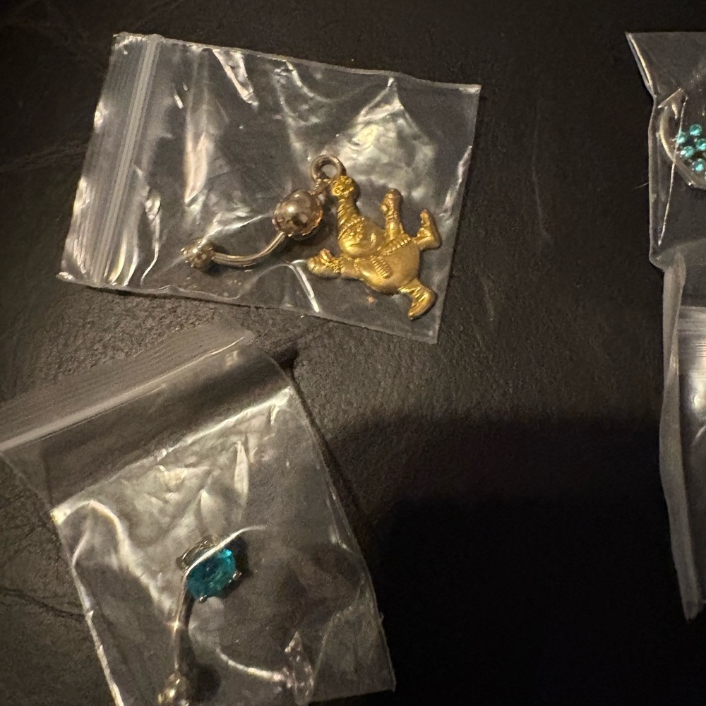 Assorted Belly Button Rings With Gem Accents 16 P… - image 6